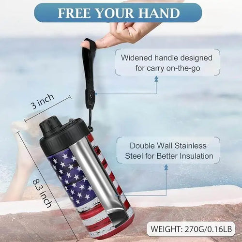 large insulated water bottle wide mouth secure lid design