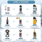 leak proof black insulated water bottle wide mouth lid design