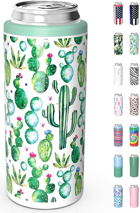 Skinny Can Cooler for Slim 12 oz Cans – Cactus
