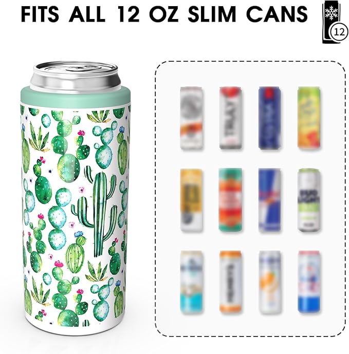 Skinny Can Cooler for Slim 12 oz Cans – Cactus