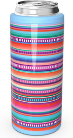Skinny Can Cooler for Slim 12 oz Cans – Colorful Stripes