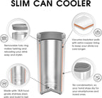 Skinny Can Cooler for Slim 12 oz Cans – Colorful Stripes