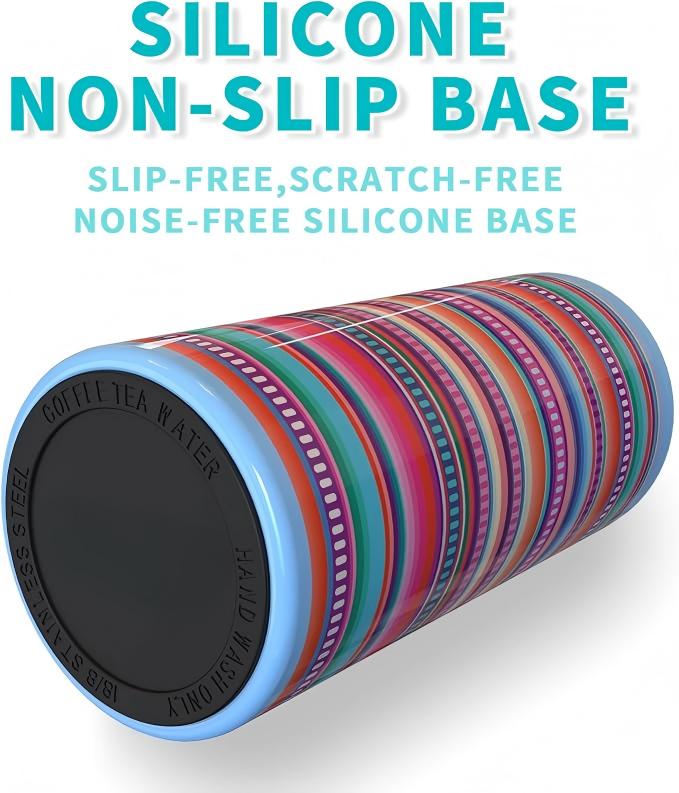 Skinny Can Cooler for Slim 12 oz Cans – Colorful Stripes