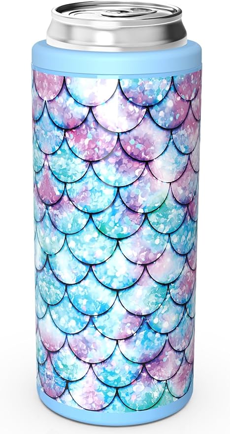 Skinny Can Cooler for Slim 12 oz Cans – Fish Scales
