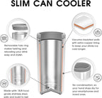 Skinny Can Cooler for Slim 12 oz Cans – Fish Scales