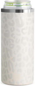 Skinny Can Cooler Slim 12 oz – Cream Leopard