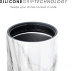insulated bottles thermoses tumbler silicone grip can cooler anti slip interior