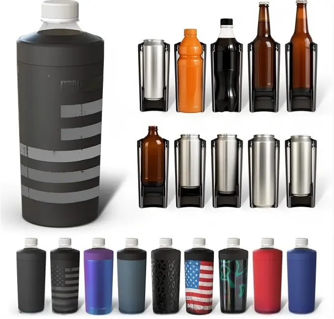 insulated bottles water bottle thermoses tumblers multi fit can cooler for cans and bottles