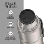 insulated bottles thermoses twist and pour stopper leak resistant