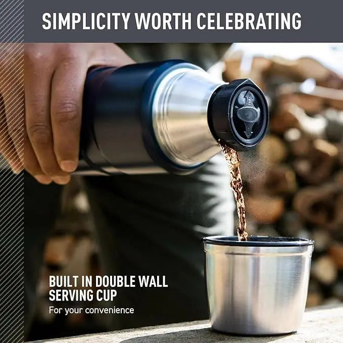 insulated bottles thermoses pour lid outdoor use hot drinks