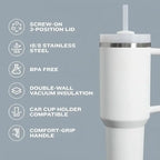 water bottle tumbler insulated bottles thermoses large capacity handle cup with straw lid