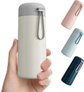 8 oz Insulated Water Bottle with Carry Handle – Beige