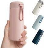 8 oz Insulated Water Bottle with Carry Handle – Pink