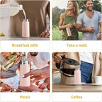 8 oz Insulated Water Bottle with Carry Handle – Pink